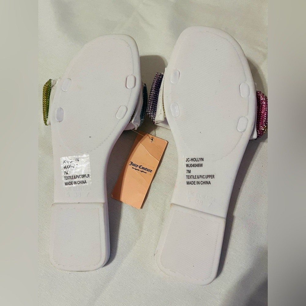 Juicy Couture Rainbow Jelly Hollyn Embellished Slip On Sandals 7 - Picture 11 of 12